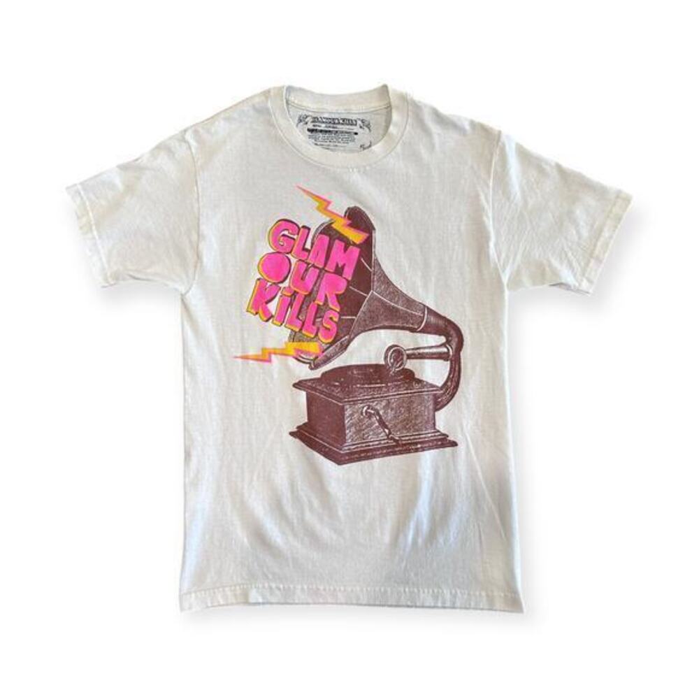 Vintage Glamour Kills Record Player Tee